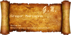Gregor Marianna névjegykártya